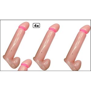 4x Opblaas Penis 1 meter - feest thema party festival fun funny