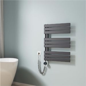 Elektrische Badkamerradiator - 762 X 600 Mm - Handdoekradiator Met Thermostaat - Gebogen Handdoekverwarmer - Handdoekdroger Voor Stroom - Badkamerradiator - Handdoekhouder Met Verwarmingsstaaf