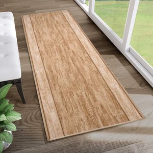 Tapiso Antislip Rubber Lichtbeige Gang Woonkamer Rubbermat Tapijt Maat- 80x400