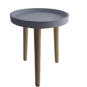 Decoratieve houten tafel 36 x 30 cm - grijs - kleine bijzettafel salontafel salontafel