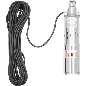 Dompelpomp 180 W 12 V voor fonteinen - Roestvrij staal waterpomp met 1,2 m³/h debiet en 17 m kabellengte