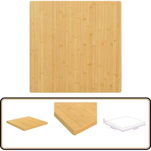 vidaXL Tafelblad - 70x70x4 cm - Bamboe Bamboetafelblad - Tafelblad Vervangen - Tafelblad Bruin - Ronde Tafel - Eetkamertafel