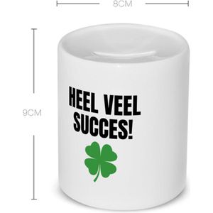 Akyol - heel veel succes Spaarpot - Collega - werknemers - bedankje - cadeautje voor collega - kado - afscheids cadeau - 350 ML inhoud