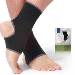 Elastische Enkelbrace met Open Hiel - Ondersteuning en Compressie voor Mannen, Vrouwen en Kinderen - Ademend en Lichtgewicht, Maat M