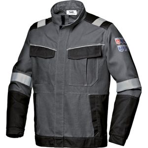 SIR SAFETY POLYTECH PLUS 2/2 JACKET Werkjas Heren, Antraciet/Zwart - Dubbel-Laag Multipurpose Bescherming - Verborgen Rits Met Flap En Klittenband - Reflecterende Band Op Schouders