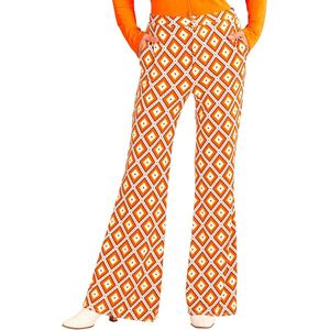 WIDMANN - Retro jaren 70 groovy broek voor vrouwen - S / M