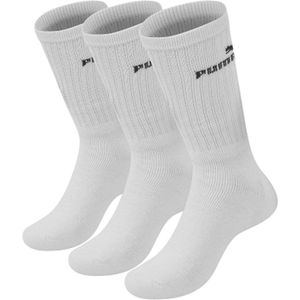 Puma - Unisex - Maat 43 - 46 cm - Korte Sokken voor Heren/Dames - Sport - Sneaker - ( 3 - pack ) Witte