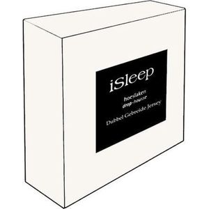 iSleep Dubbel Jersey Hoeslaken - Litsjumeaux XXL - 210x220/230 cm - Wit