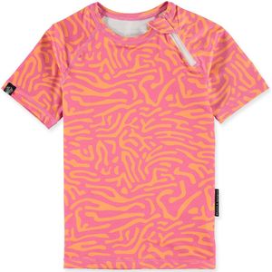 Beach & Bandits - UV-zwemshirt voor kinderen - UPF50+ - Korte mouw - Pink Coral - Roze - maat 140-146cm