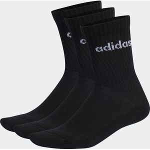 adidas Sportswear Linear Gevoerde Sokken 3 Paar - Unisex - Zwart - 46-48
