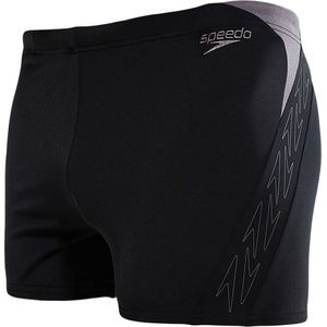 Speedo Hyper Boom Splice Aquashort Zwart/Grijs Heren Sportzwembroek - Maat 8