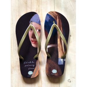 Owniez Flip Flops - Vermeer 'Meisje met de Parel' Slippers - Dames - Comfortabele en Duurzame Slippers - Maat 41/42