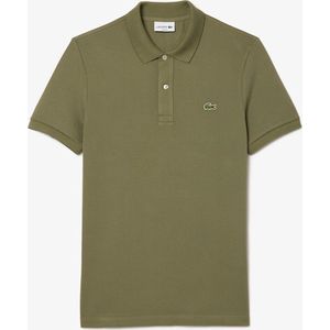 Lacoste Slim Fit polo - kaki groen - Maat: S