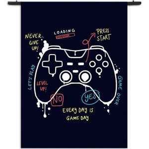 Mezo Wandkleed Game Controller Rechthoek Verticaal L (165 X 120 CM) - Wandkleden - Met roedes