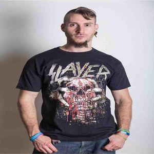 Slayer Skull Clench Mens T Shirt: Large