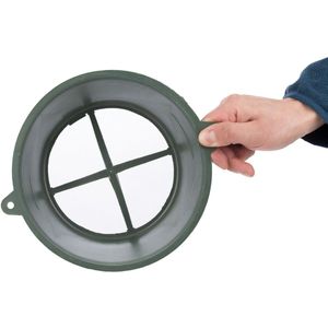 Zwarte zeef voor het zeven van verf (150x85x65mm)