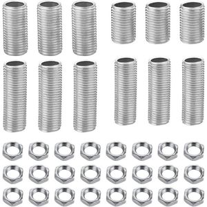 Lamp Pipe Tepelset - 36 stuks in diverse lengtes met M10 moer, verzinkt