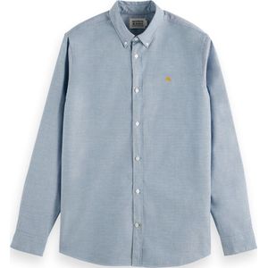 Scotch & Soda ESSENTIAL OXFORD SOLID Heren Overhemd - Maat L