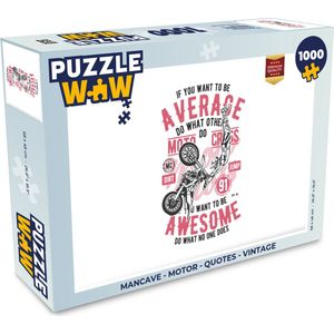 Puzzel Mancave - Motor - Quotes - Vintage - Legpuzzel - Puzzel 1000 stukjes volwassenen