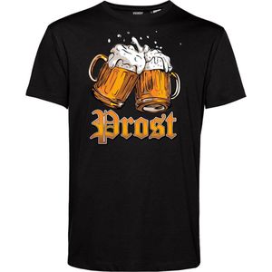 T-shirt Prost | Oktoberfest dames heren | Carnavalskleding heren dames | Foute party | Zwart | maat 5XL