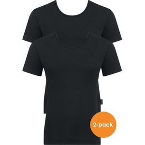 Sloggi Men 24/7 Shirt O-hals - heren T-shirts (2-pack) - zwart - Maat: XXL