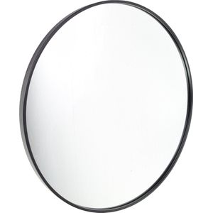 Fragix Boston Wandspiegel Rond - Zwart - Metaal - Ø75cm - Industrieel
