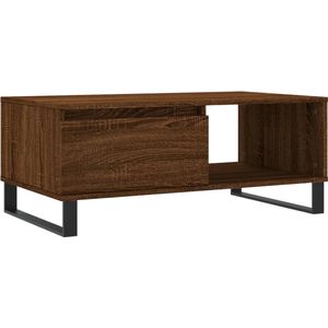 vidaXL Salontafel bruin eiken 90x50x36,5 cm Salontafel - Houten Salontafel - Bruine Salontafel - Bijzettafel - Tv Tafeltje
