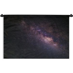 Wandkleed Melkweg - Paarse Melkweg in het donker Wandkleed katoen 60x40 cm - Wandtapijt met foto