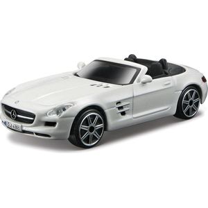 Modelauto Mercedes-Benz SLS AMG Wit 11 X 4 X 3 cm - Schaal 1:43 - Speelgoedauto - Miniatuurauto