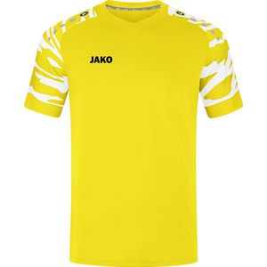 JAKO Shirt Wild Korte Mouw Citroen-Wit Maat XL