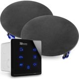 Power Dynamics Powerline A50B Set met inbouw audio versterker en 2 plafondspeakers - Zwart
