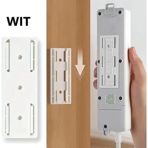 Zelfklevende Wandhaak Voor Sopcontacten & Meer I Stopcontact Organizer & Houder I Onzichtbare Wandmontage/Muurbevestiging I Naadloze Stripbeugel I Wit