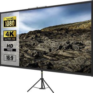 Statief beamer scherm - 72 inch - 16:9 - 4K HD - Compact draagbaar