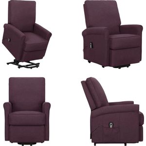 vidaXL Sta-op-stoel verstelbaar stof paars - Sta-op-stoel - Sta-op-stoelen - Fauteuil - Stoel