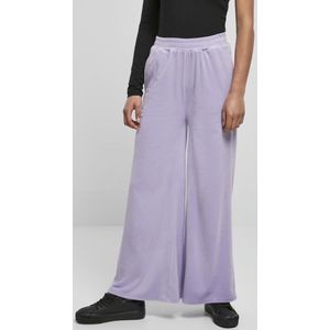 Urban Classics - High Waist Straight Velvet Dames joggingbroek - XS - Paars