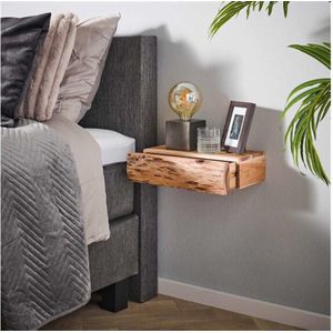 Woood nachtkastje Zola met lade zwart (hxbxd) 74x40x35 cm kopen? Nachtkastjes