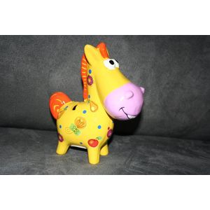 Spaarpot - Funny Horse geel