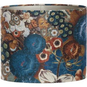 Light & Living Lampenkap ovaal Bloom - Blauw - 30x15x25cm - Oosters