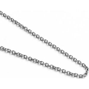 Collier edelstaal schakel 50 cm. Ankercollier met bajonet sluiting. Op diverse lengtes verkrijgbaar 45, 50 en 60 cm.