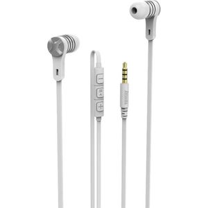 Hama Intense Headset Bedraad In-ear Oproepen/muziek Zilver, Wit