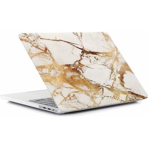 Hardshell Case - Geschikt voor oude MacBook Air - Voor Air 13 inch A1369 (2010 en 2011) - Marmer Wit Goud