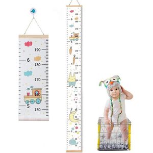 Maison Extravagante Groeimeter - Dromenland - Canvas meetlat kind - hout - 190 x 20 cm - Babykamer accessoires - Kinderkamer decoratie - Decoratie Meetlint - Wanddecoratie - Kraamcadeau