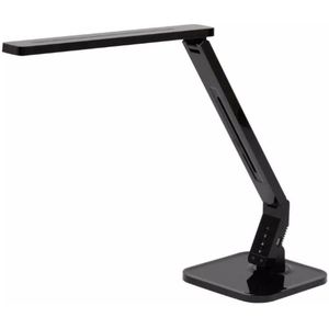 INLITE™ dimbare LED bureaulamp zwart - Samsung LED - 9 Watt - Touchbediening - Met dimmer - Instelbare kleurtemperatuur - Extra USB-poort - Timer - Antischittering diffuser - Zweedse kwaliteit
