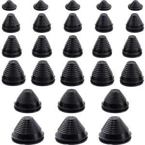 26Pcs 6 Maten Torenvormige Rubber Grommet Assortiment Kit Boor Gat Firewall Gat Plug Boor Gat Grommets Synthetische Draad Bescherming voor Auto Auto Draad Kabel Draad