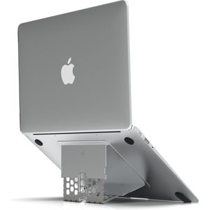 Majextand – Dunste Verstelbare Laptopstandaard – Laptopstand – Zilver – 6 Posities – Laptopverhoger