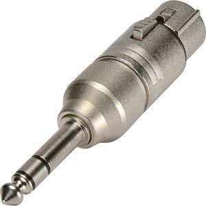 Neutrik NA3FP XLR (v) - 6,35mm Jack stereo (m) adapter