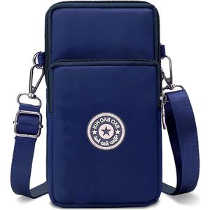 Crossbody Telefoon Tas - Diepblauw Nylon Mini Schoudertas - Vrouwen