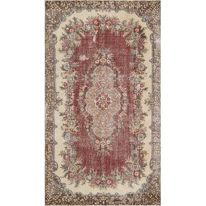 Vintage handgeweven vloerkleed - tapijt - Roza 297 x 171