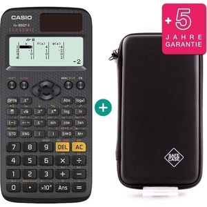 Casio fx-85GT X inclusief een WYNGS beschermhoes in zwart en uitgebreide garantie van CALCUSO