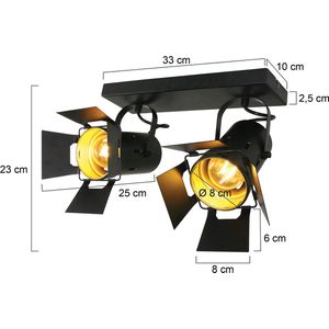 Spot Mexlite Carré - Zwart